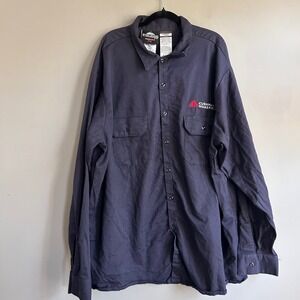 Steelguard Essentials FR Shirt Mens 3XL Navy Westex UltraSoft CAT 2 GS0652 NFPA